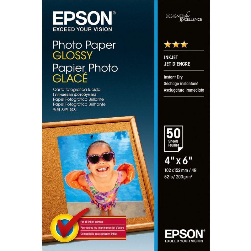 Papier photo EPSON glacé 200g 10x15 50feuilles
