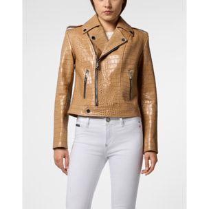 PHILIPP PLEIN Biker Jacket Cocco