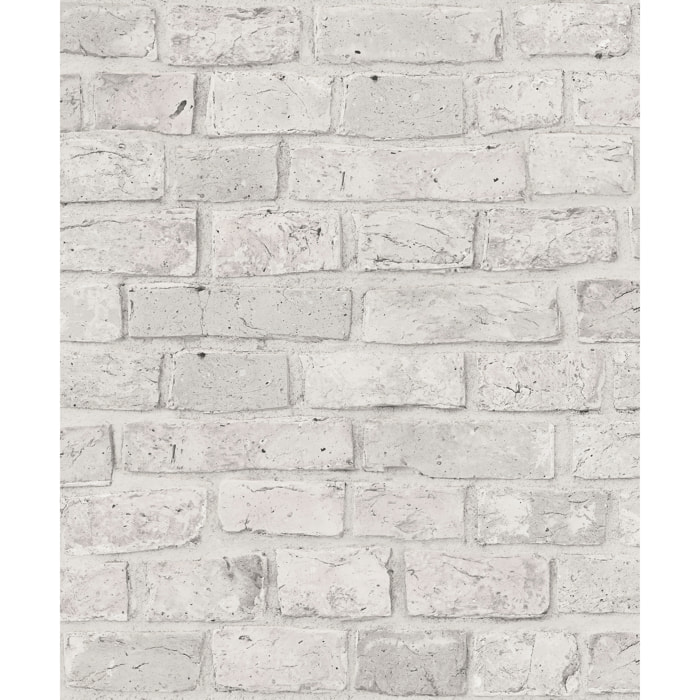 Papel pintado CERAMIKO, Brickwall blanco 53x1000 cm