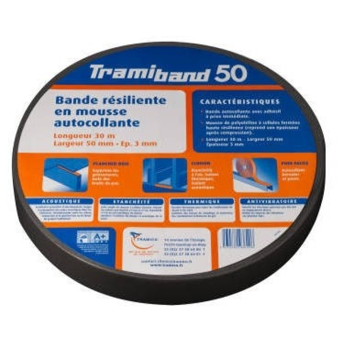 Bande de mousse Tramiband 50 x 3mm x 30m TRAMICO - 2936200000