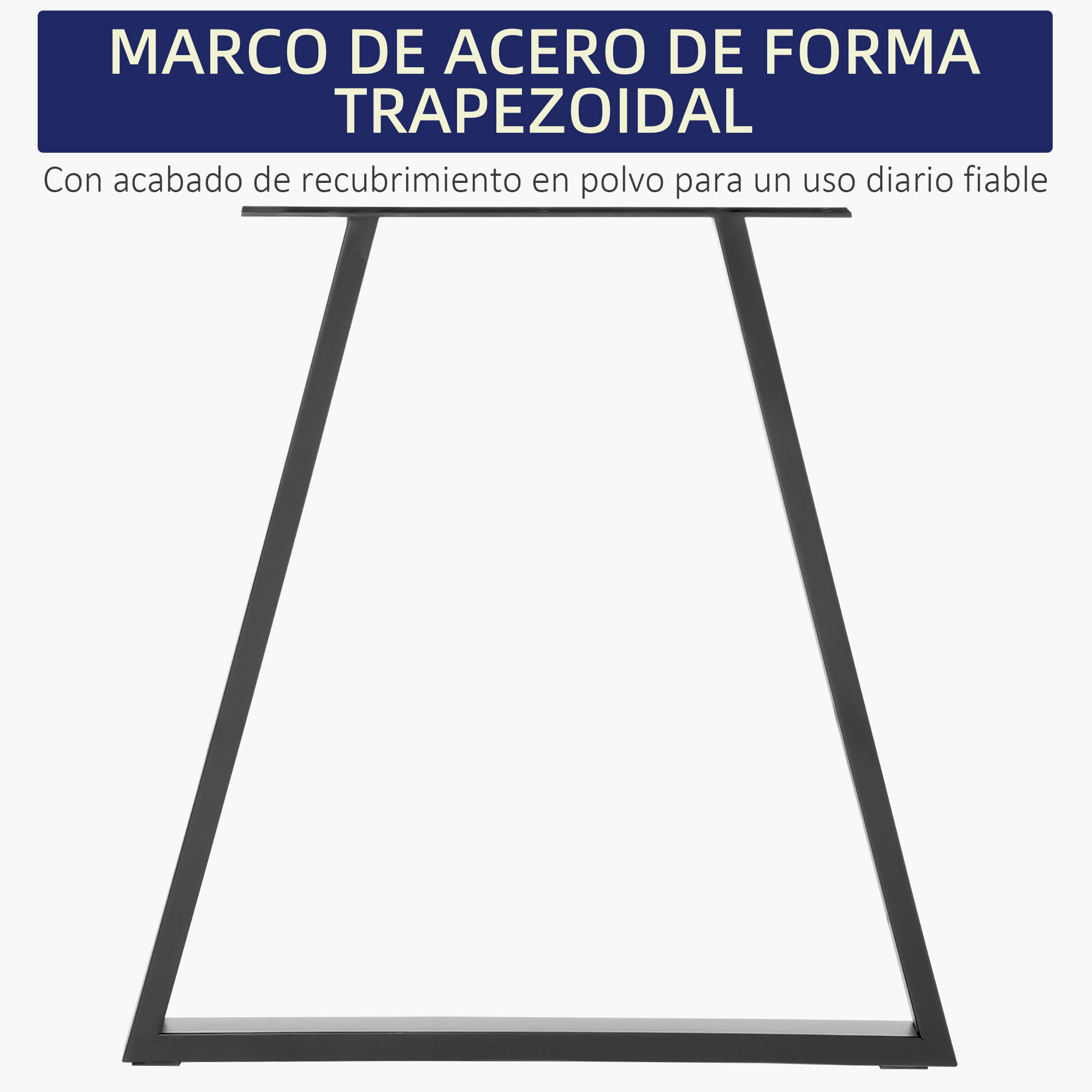 Conjunto de 2 Patas para Mesa 72x6x72 cm con Base de Protectoras y Tornillos