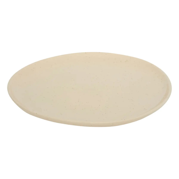 Assiette plate Wonja crème L27xp26,4xH2,1cm