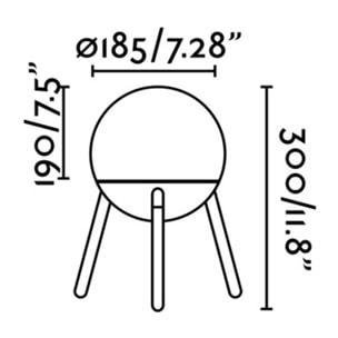 MINE PC Lampada da tavolo bianca