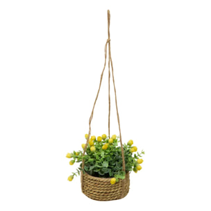 Rosier artificielle suspendue Musa 42 cm