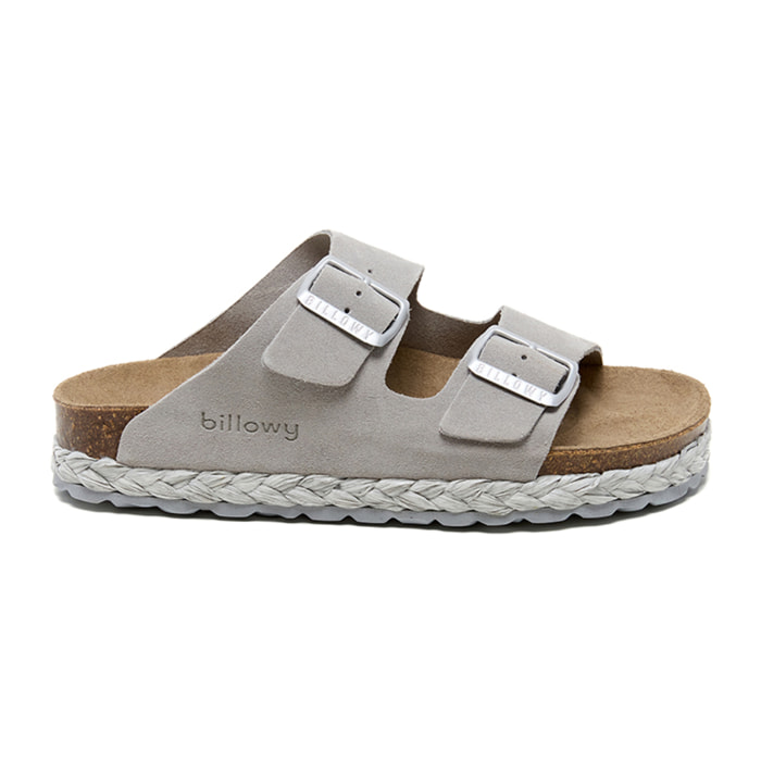 SANDALO CON ZEPPA BILLOWY GRIGIO