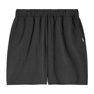 Pantaloni short da donna in lino viscosa con gamba ampia