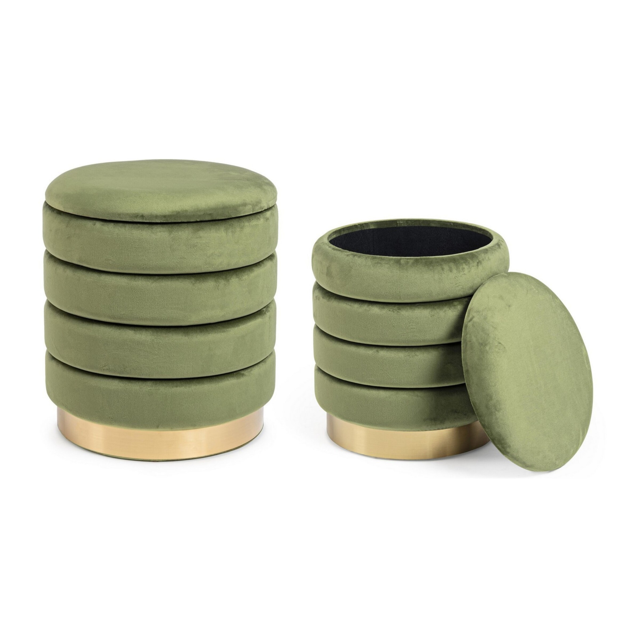 SET DI 2 POUF DARINA OLIVE