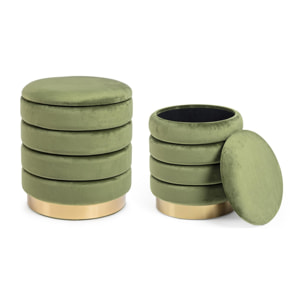 SET DI 2 POUF DARINA OLIVE