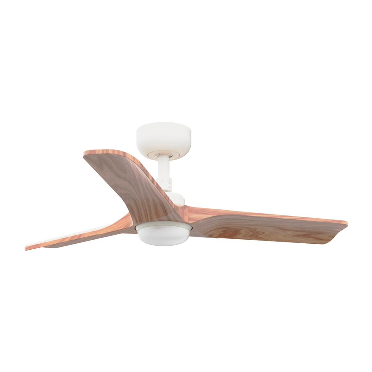 HEYWOOD S LED Ventilateur blanc/bois foncé DC