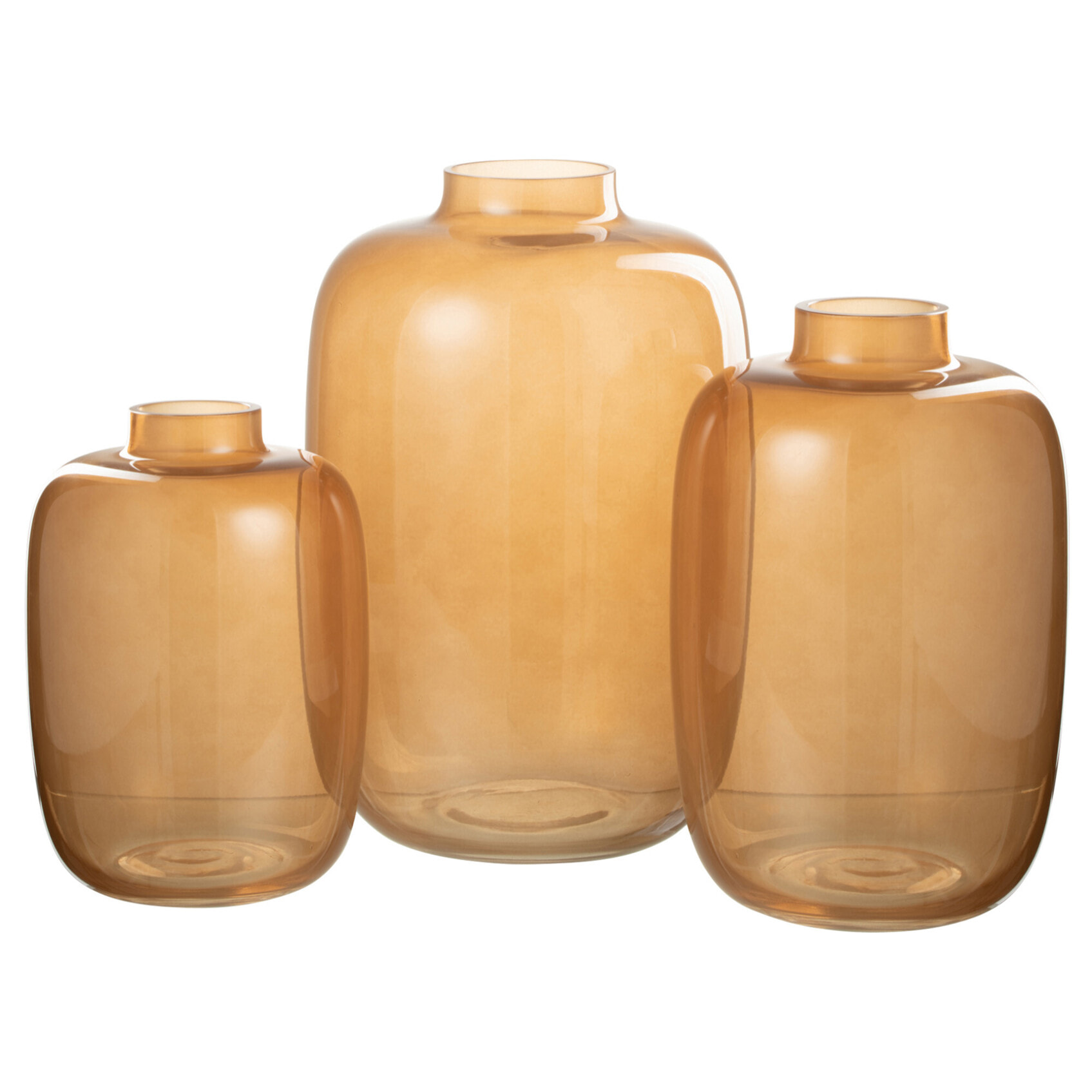 Vase J-Line Rita - verre - orange - grand