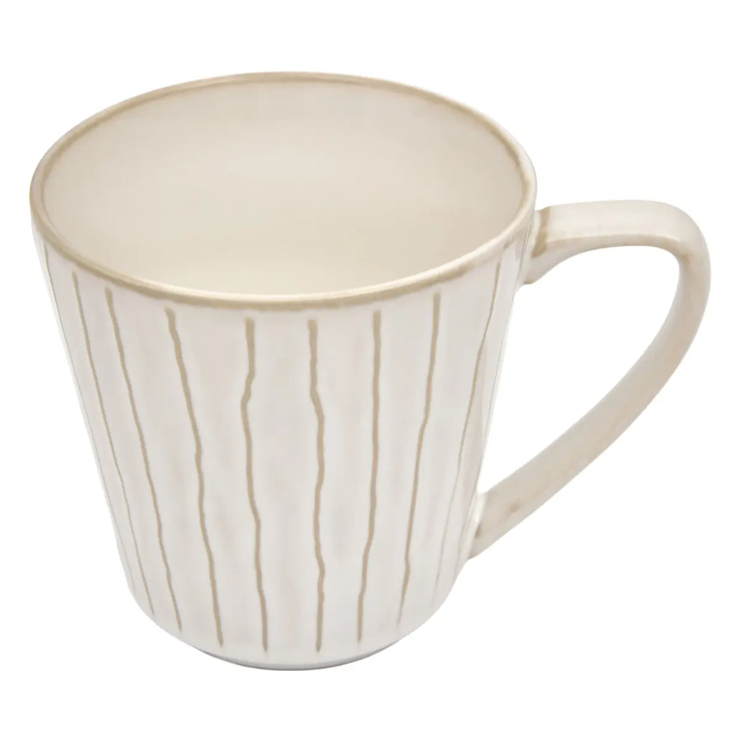 Mug motif lignes Camille 42cl blanc