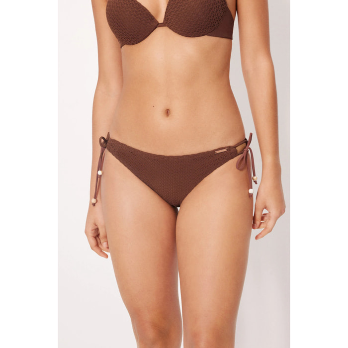 Slip bikini mini Marrone