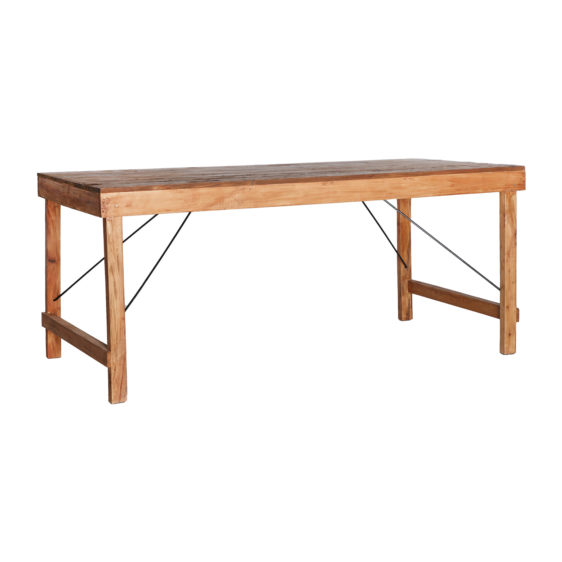 Mesa comedor de madera de mahogany en color marrón de 180x90x77cm