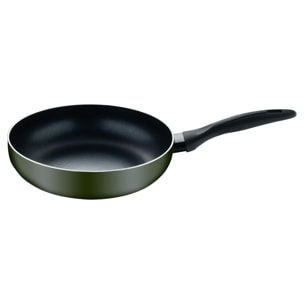 Sartén en aluminio prensado verde, antiadherente y ligera para cocina diaria