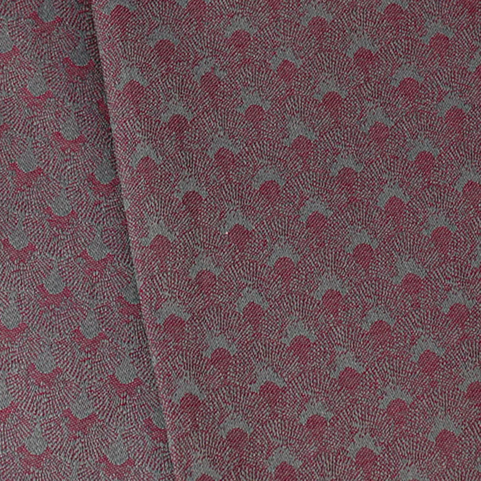 Lot de 2 mouchoirs pur coton motif jacquard bordeaux Paon prune