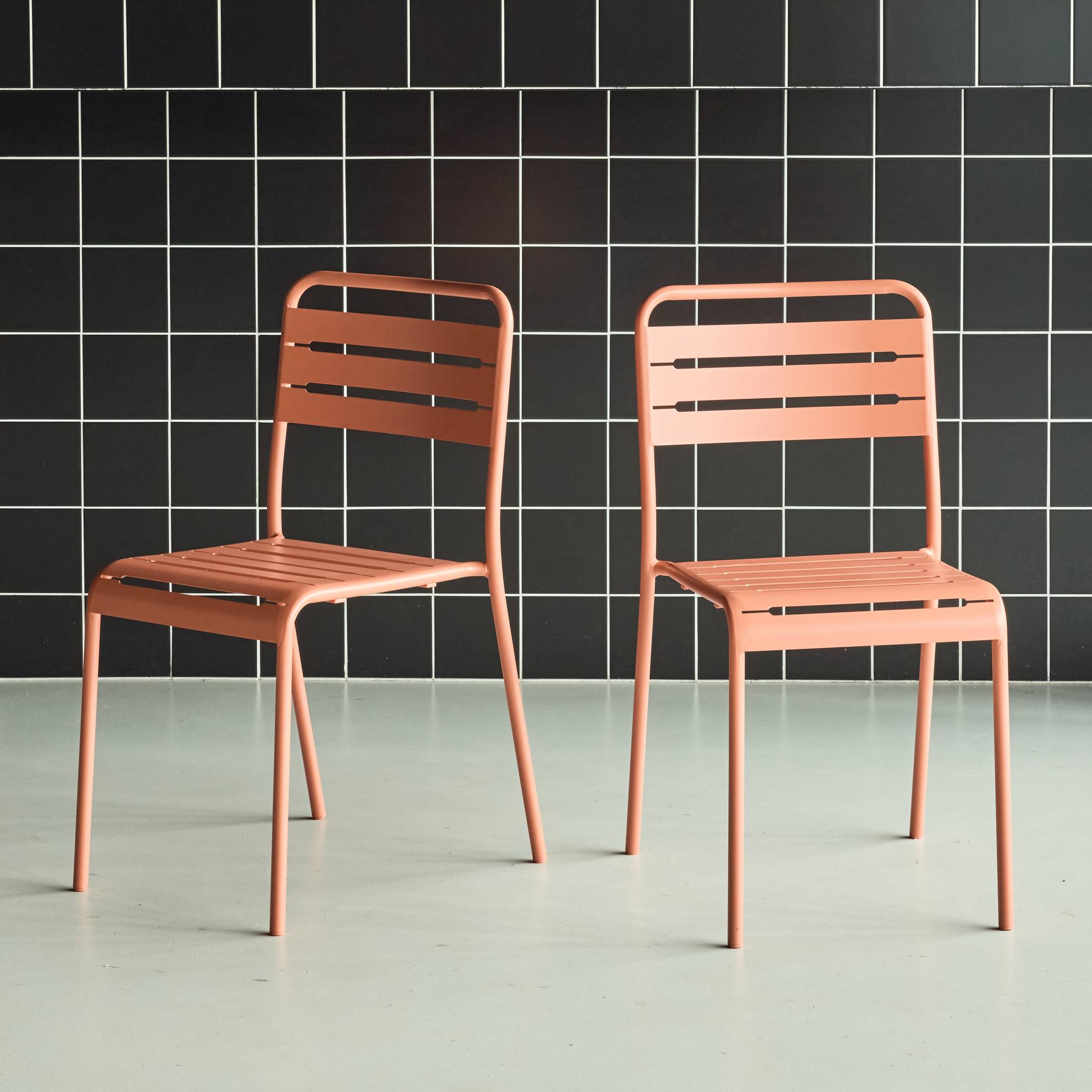 Chaise de jardin acier (lot de 2) AMÉLIA