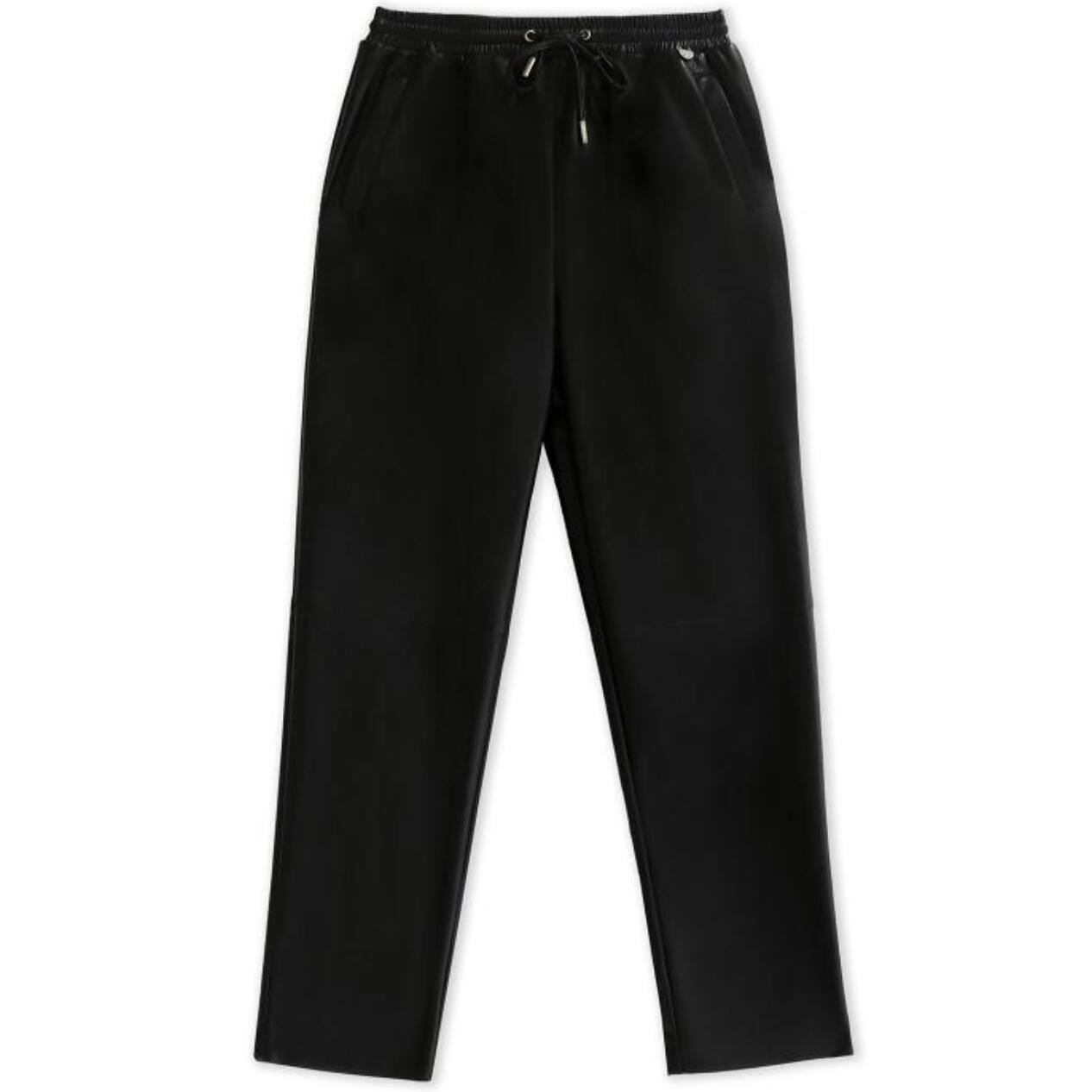 Pantaloni jogger effetto pelle