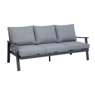 Set de jardín – Aluminio gris antracita y cojines grises