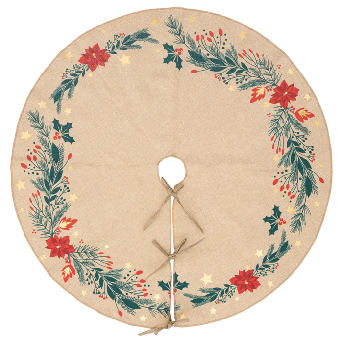 Tapis de sapin poinsettia D90cm
