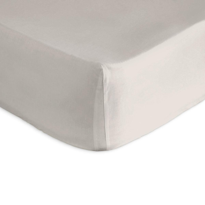 Drap housse en coton CASUAL beige