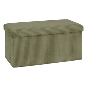 Pouf pliant Arum vert Kaki 76x38cm