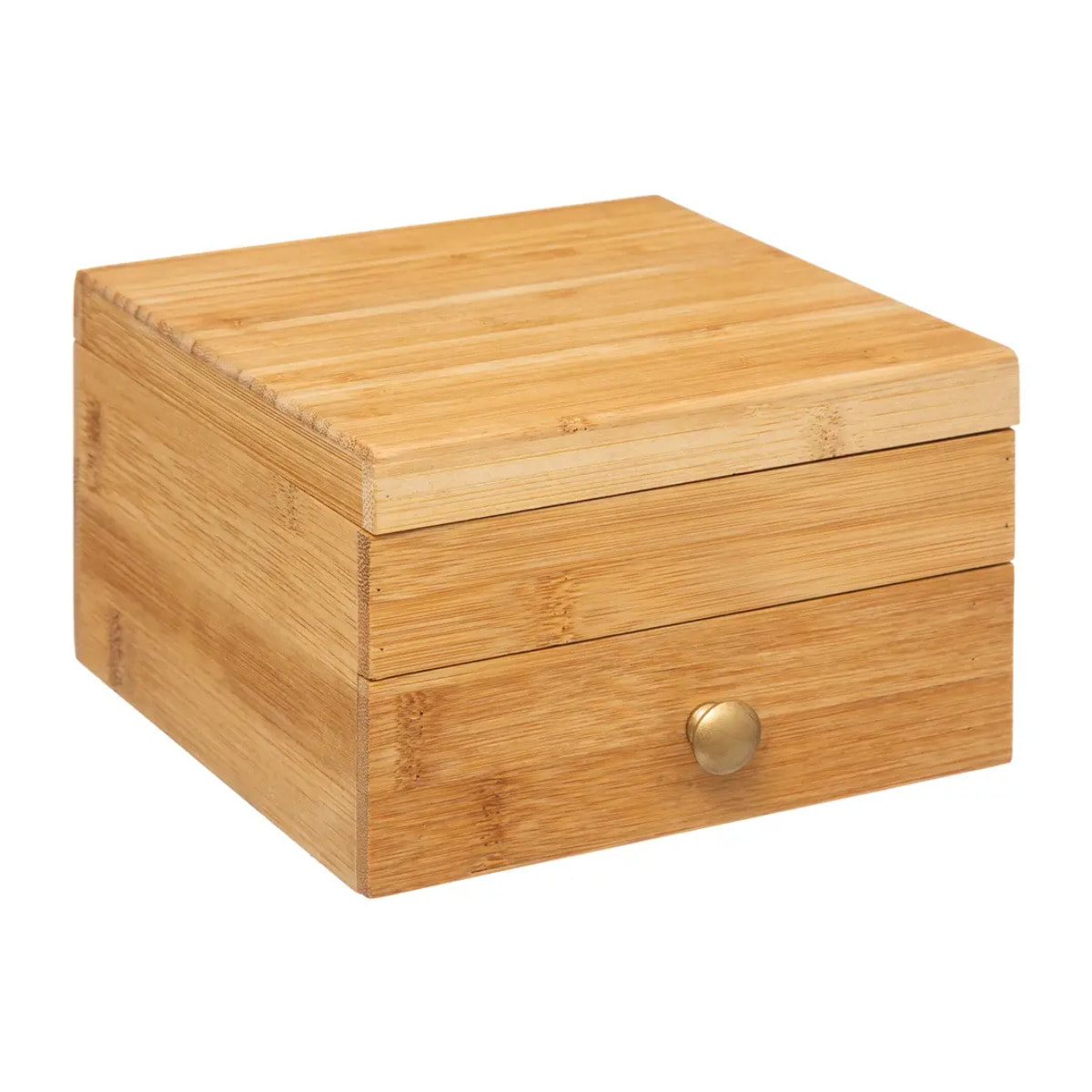 Petite boîte à bijoux avec miroir bambou