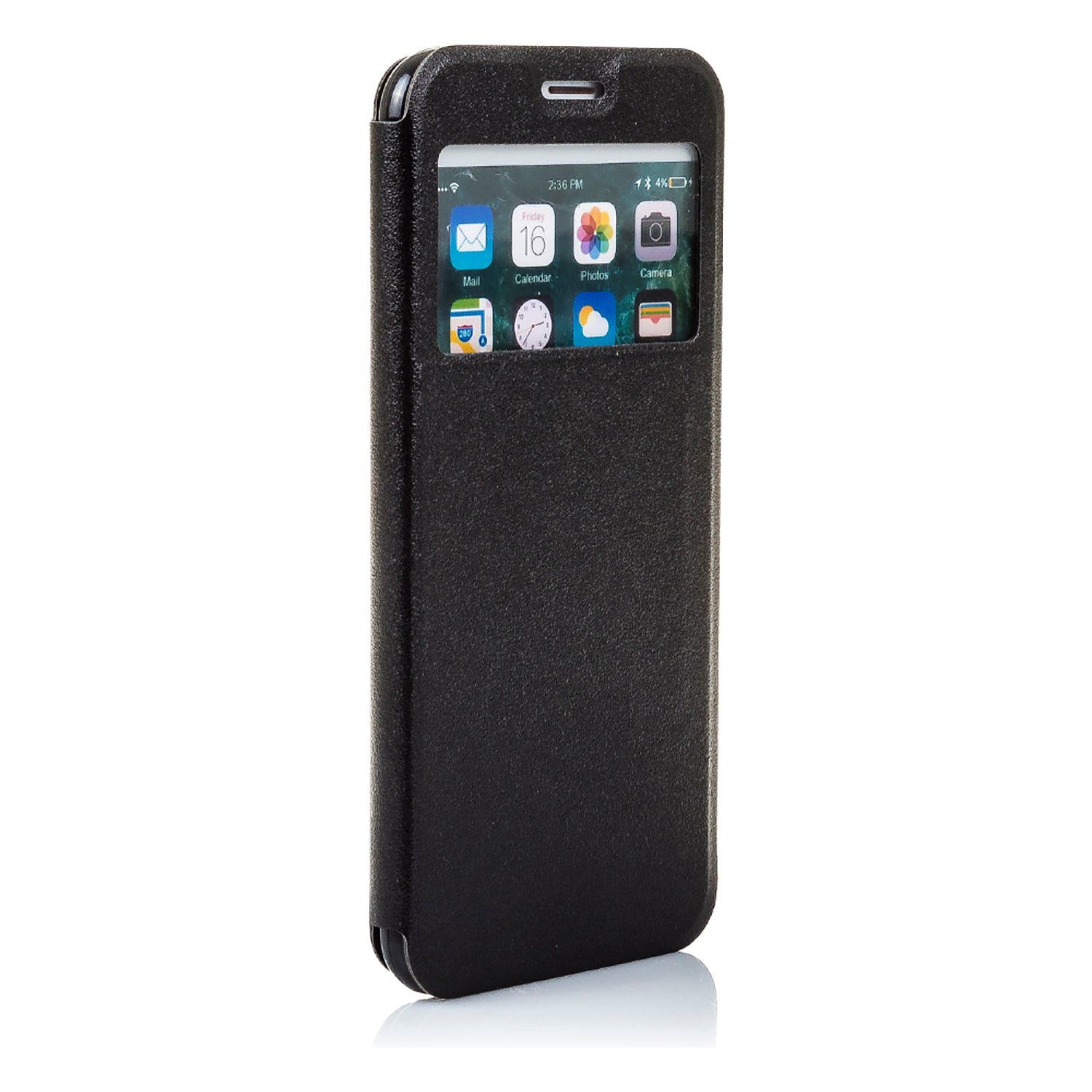 DAM CUSTODIA A LIBRO CON CHIUSURA MAGNETICA A FINESTRA Iphone 7 Plus/ Iphone 8 Plus 8x1x15 Cm. Colore nero