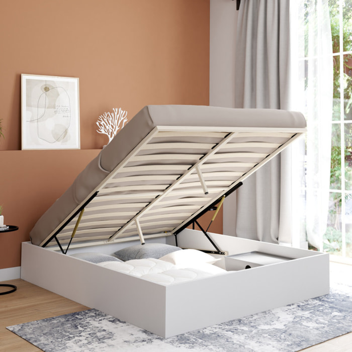 Lit coffre Malta 160x200cm blanc