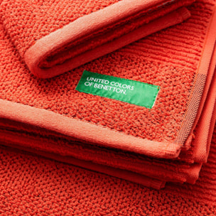 Albornoz algodón + set 3pc toallas de baño 'rainbow' en naranja