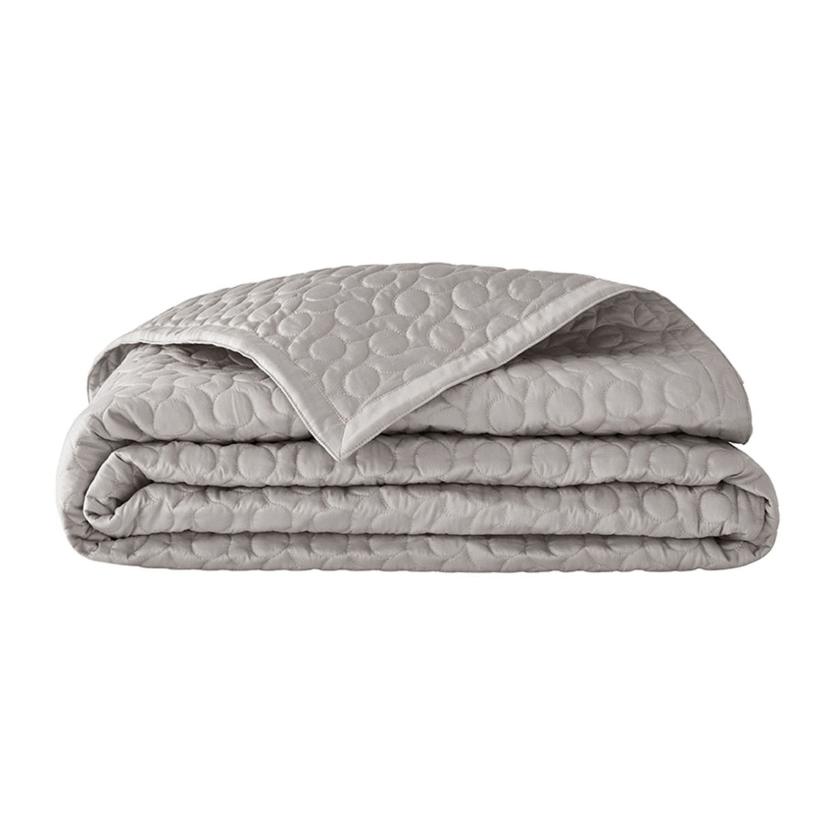 Couvre-lit matelassé uni en satin de coton bio, POESIE, Beige lune