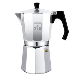 Cecotec Cafetière italienne Mokclassic 1200 Shiny. Cafetière en aluminium, pour