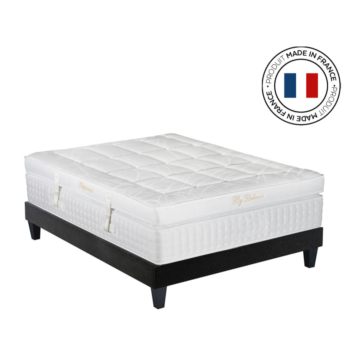 Ensemble Matelas Empereur avec sommier en bois