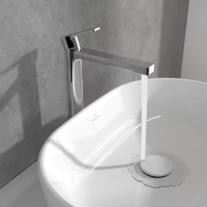 Mitigeur lavabo surélevé Architectura avec vidage Push Open chrome