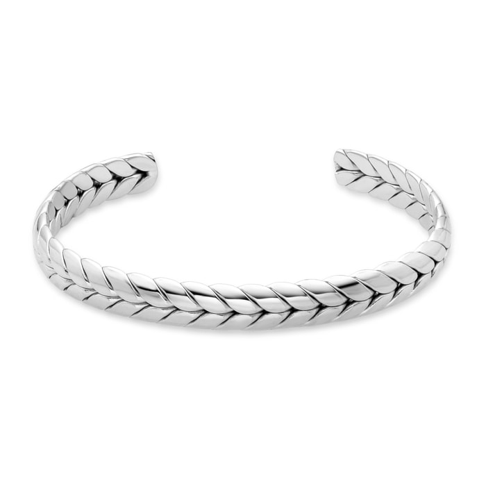 Pulsera acabada en rodio