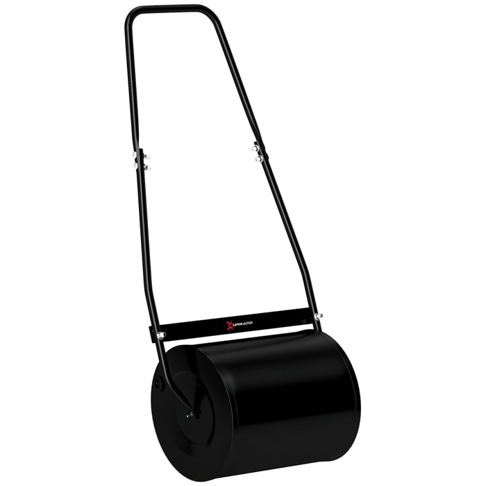 Rouleau à gazon jardin en acier avec poignée dim. 50L x 32l x 108H cm lestage max. 30 L noir
