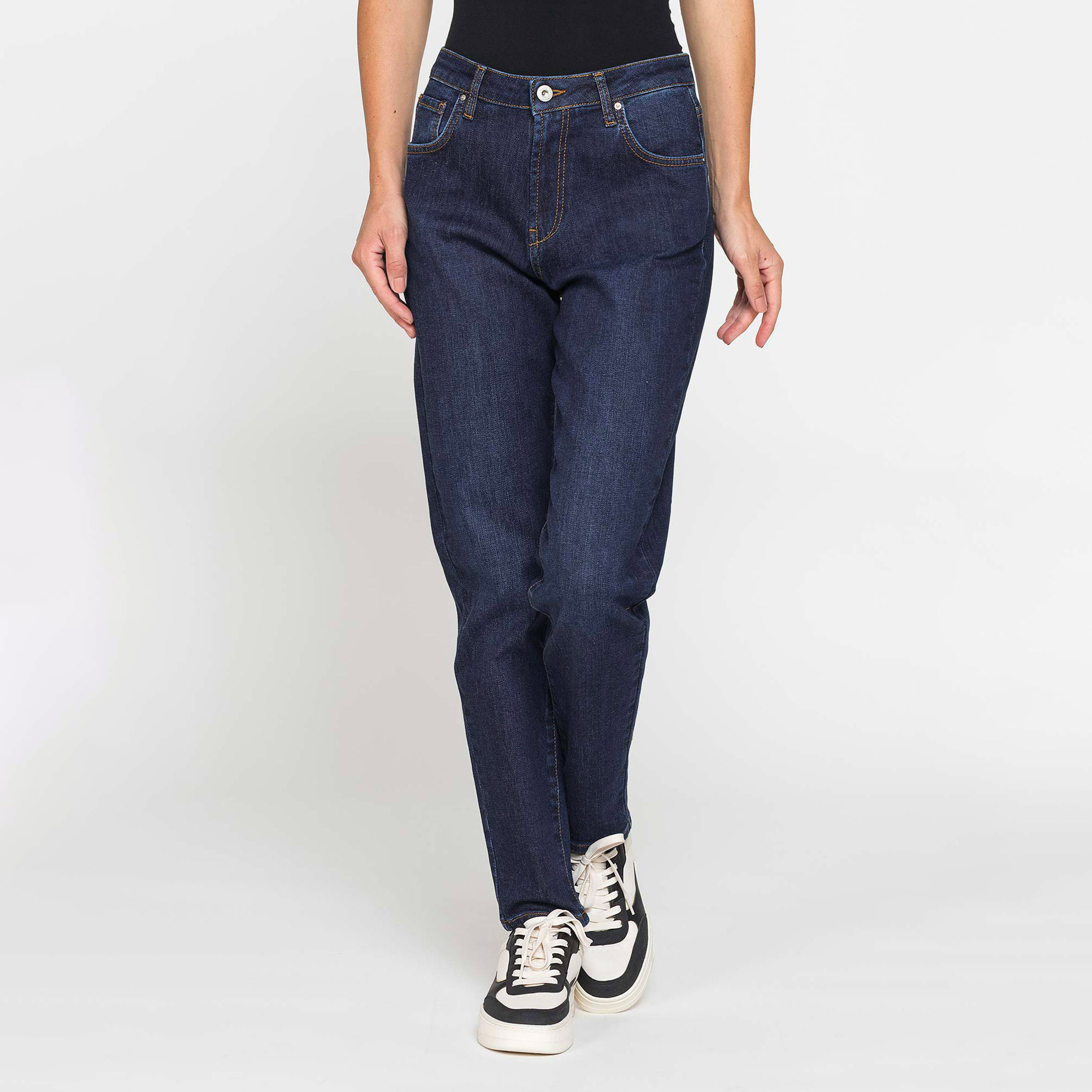 JEANS MOM CINQUE TASCHE IN DENIM STRETCH 12,2oz