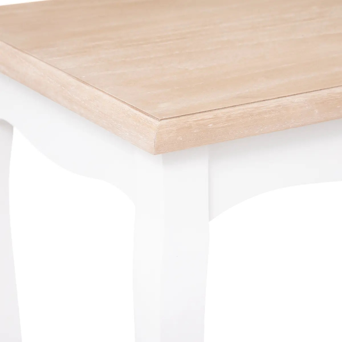 Lot de 2 tables gigognes "Chrysa" pin blanc L48/60cm