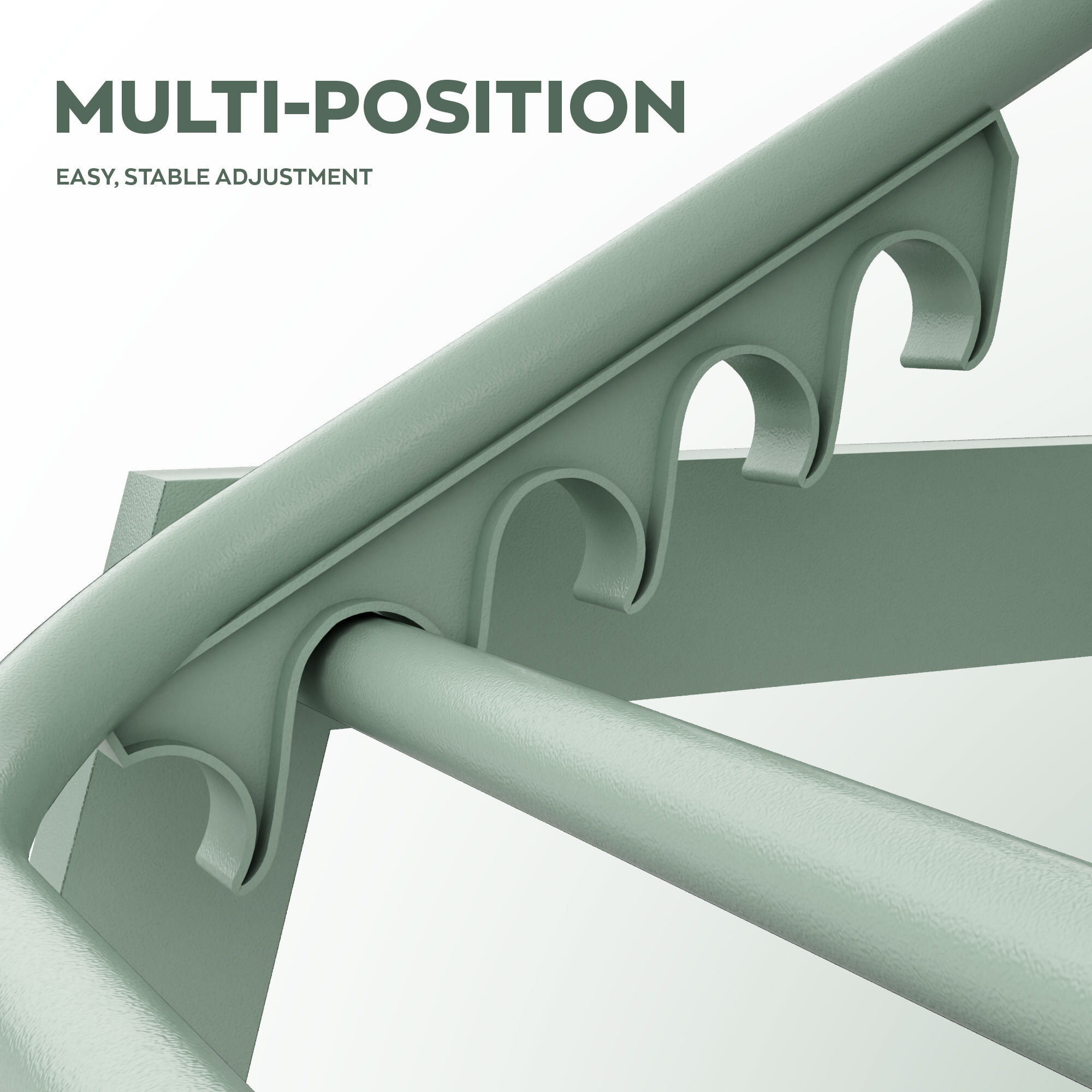 Nilo - Lettino Prendisole da Giardino Mare Piscina 192x55x30 cm in Alluminio e Textilene Verde Salvia