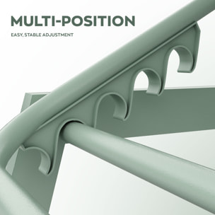 Nilo - Lettino Prendisole da Giardino Mare Piscina 192x55x30 cm in Alluminio e Textilene Verde Salvia