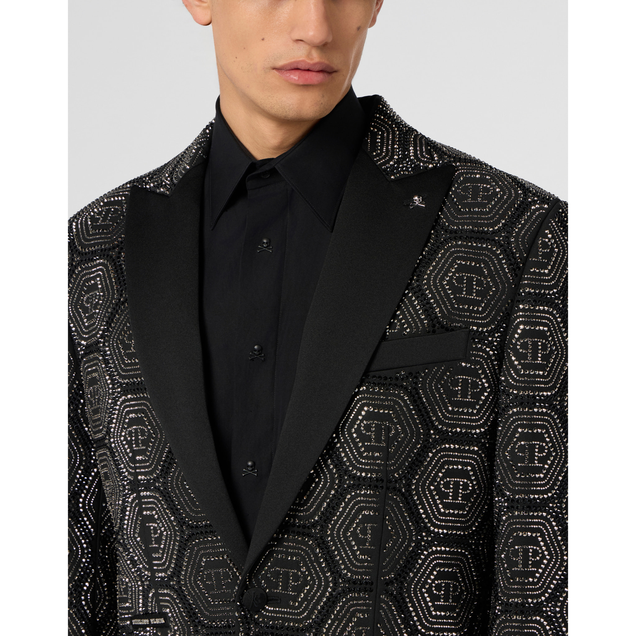 PHILIPP PLEIN Lord Fit Blazer Bling Monogram