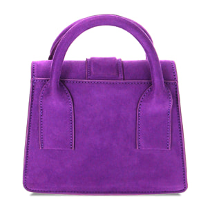 Mini-bag viola in microfibra
