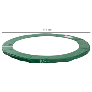 Cubierta Proteccion Borde Cama Elastica PVC PE Ø244cm Verde