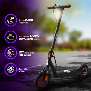 RIDE 100 PRO 2 – Poids 15Kg – Autonomie Jusqu'a 30 km – Batterie 42V – Trottinette Électrique Adulte UrbanGlide – Pneu 10"