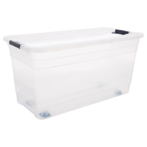 Boîte en plastique transparente 83L Easy Roll