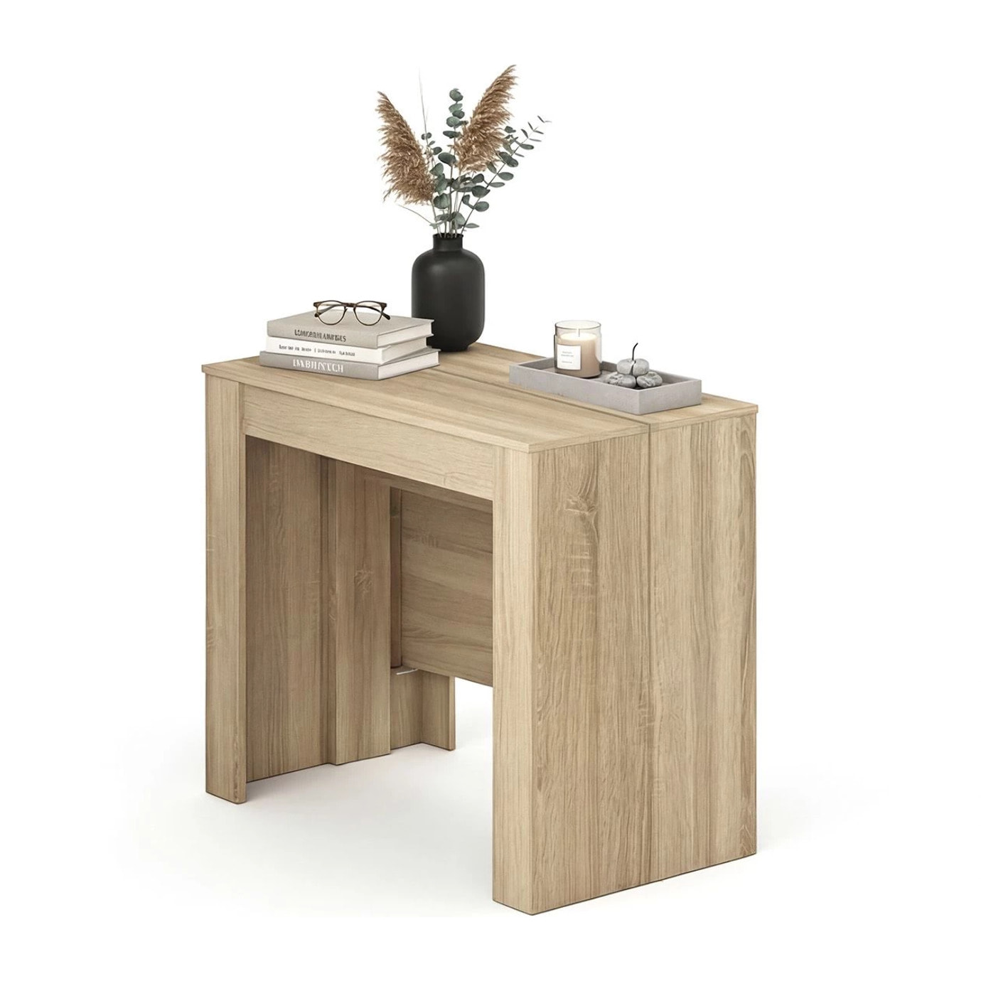 Mesa consola extensible en roble canadian 50-235x90 cm Denis Roble Canadian