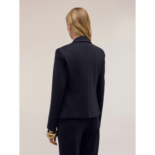 Motivi - Blazer doppiopetto in punto milano - Blu