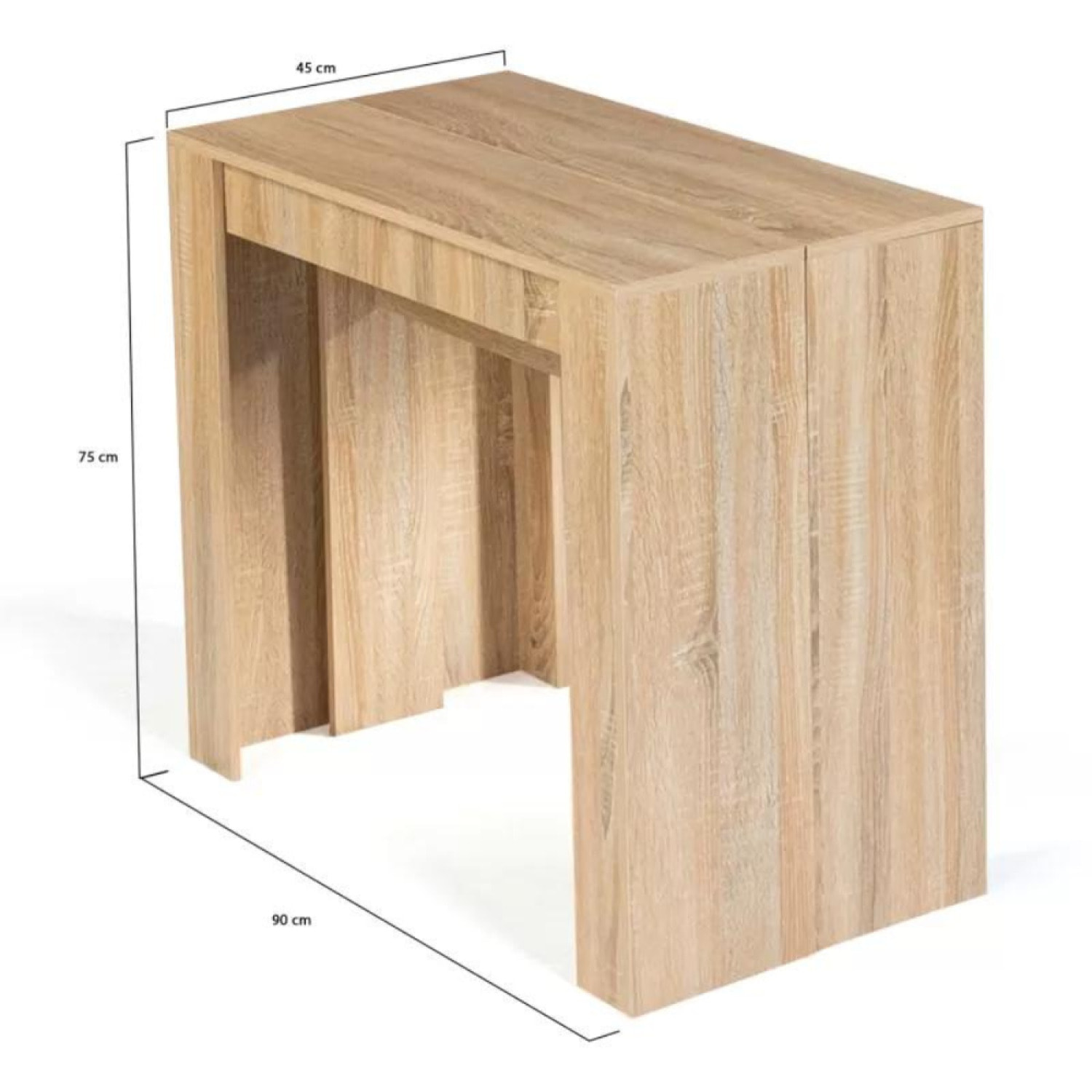 CAIRE - Table console extensible en bois - 2,35 m
