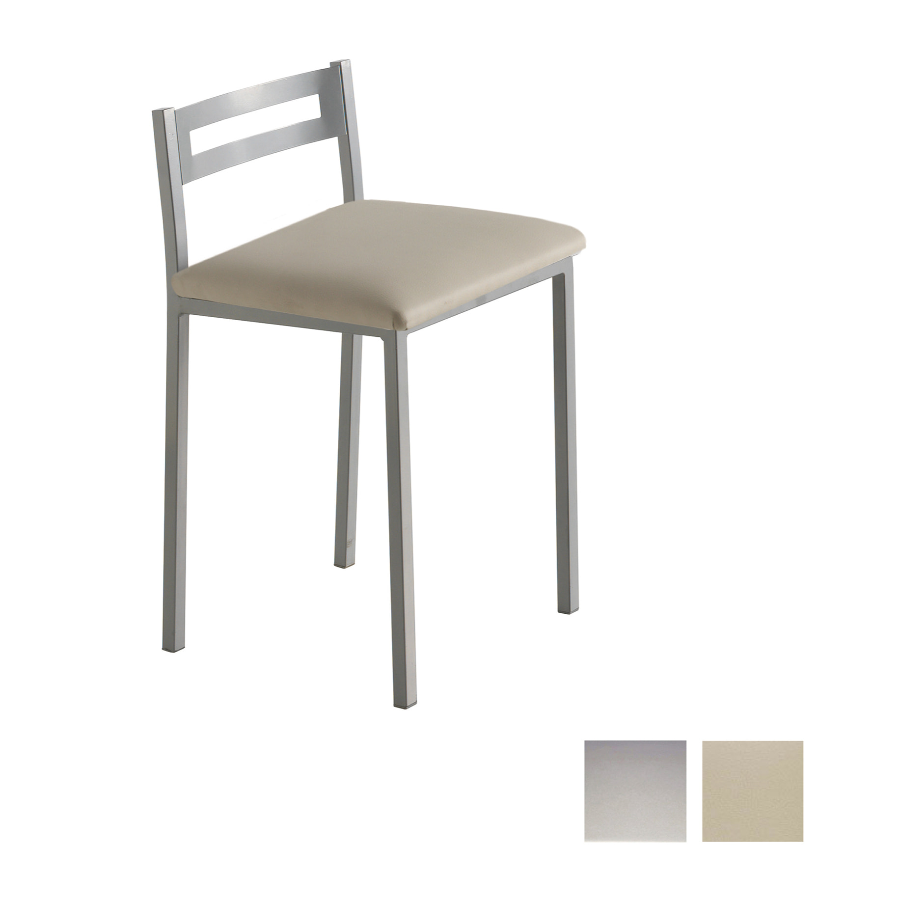 Set de 4 taburetes – Polipiel y metal