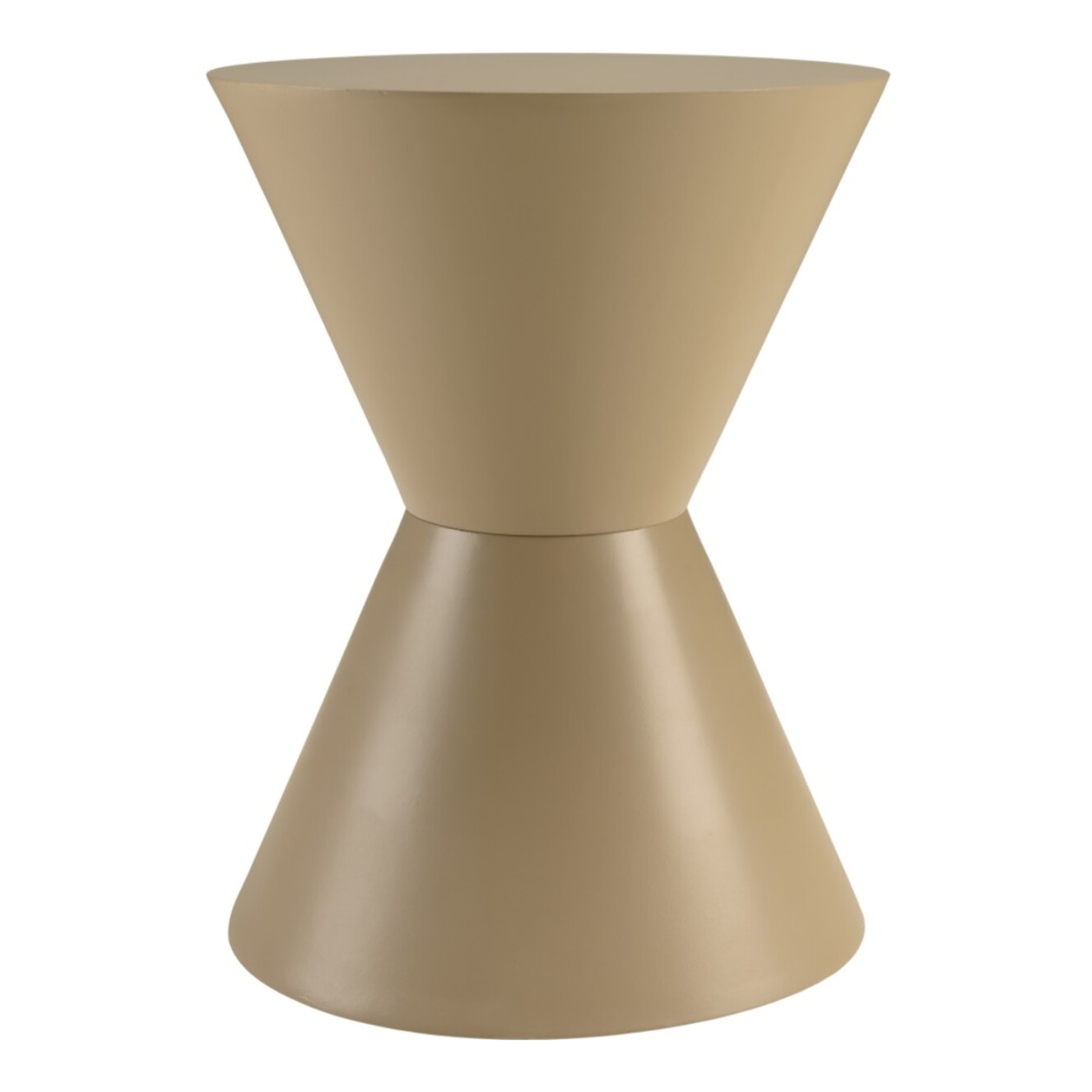 AGATHE - Table d'appoint ronde en bois peint taupe D35cm