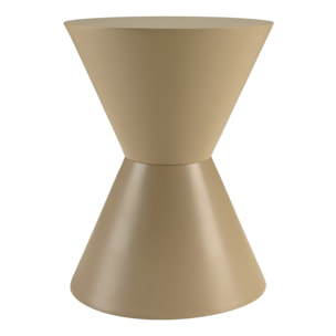 AGATHE - Table d'appoint ronde en bois peint taupe D35cm